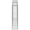 buede gabionkurve 12 stk. 200x30x120/140 cm galvaniseret jern
