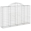 buede gabionkurve 13 stk. 200x30x120/140 cm galvaniseret jern