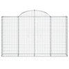 buede gabionkurve 13 stk. 200x30x120/140 cm galvaniseret jern