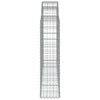 buede gabionkurve 15 stk. 200x30x120/140 cm galvaniseret jern