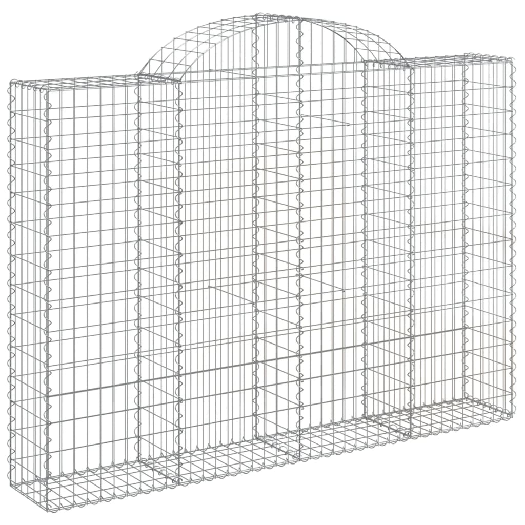 buede gabionkurve 14 stk. 200x30x140/160 cm galvaniseret jern