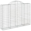 buede gabionkurve 14 stk. 200x30x140/160 cm galvaniseret jern