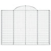buede gabionkurve 15 stk. 200x30x140/160 cm galvaniseret jern
