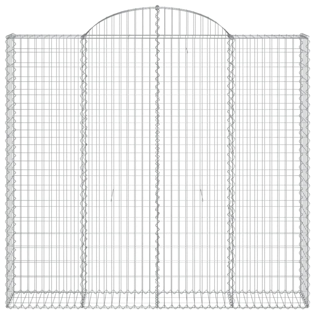 buede gabionkurve 2 stk. 200x30x180/200 cm galvaniseret jern