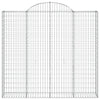 buede gabionkurve 2 stk. 200x30x180/200 cm galvaniseret jern