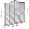 buede gabionkurve 2 stk. 200x30x180/200 cm galvaniseret jern