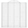buede gabionkurve 2 stk. 200x30x200/220 cm galvaniseret jern
