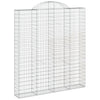 buede gabionkurve 2 stk. 200x30x220/240 cm galvaniseret jern