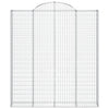 buede gabionkurve 2 stk. 200x30x220/240 cm galvaniseret jern