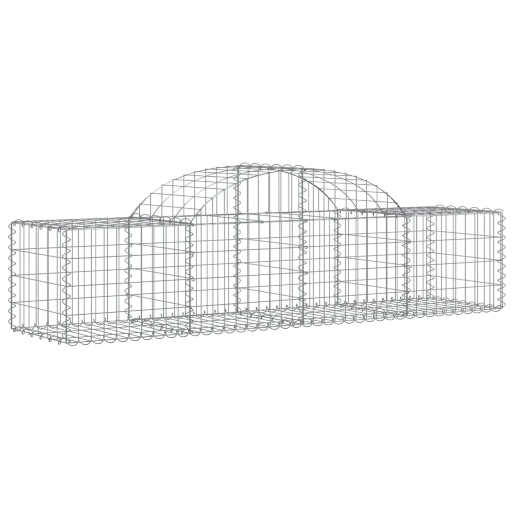 buede gabionkurve 2 stk. 200x50x40/60 cm galvaniseret jern