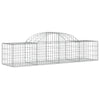 buede gabionkurve 2 stk. 200x50x40/60 cm galvaniseret jern