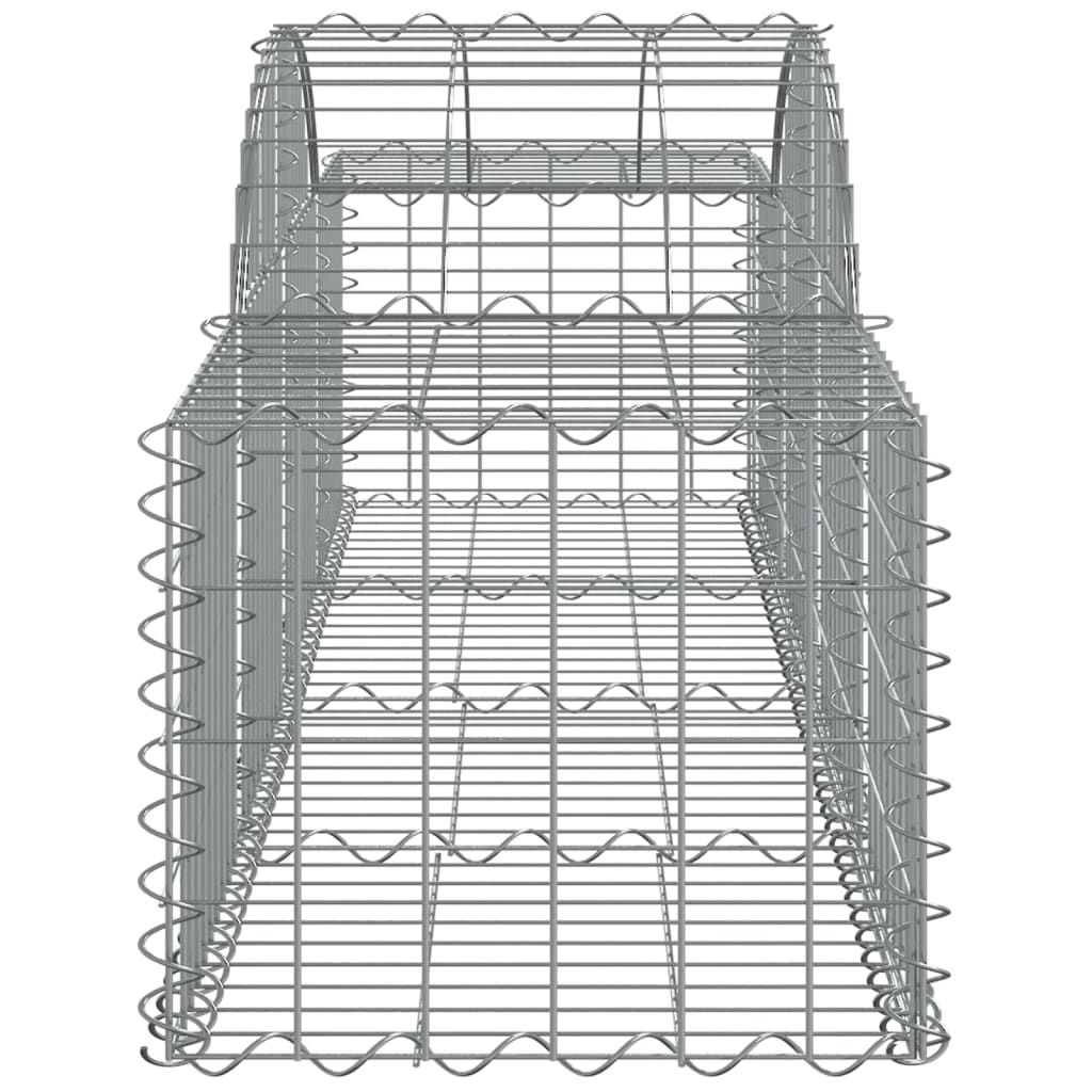 buede gabionkurve 10 stk. 200x50x40/60 cm galvaniseret jern