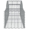 buede gabionkurve 10 stk. 200x50x40/60 cm galvaniseret jern