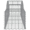 buede gabionkurve 12 stk. 200x50x40/60 cm galvaniseret jern