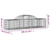 buede gabionkurve 12 stk. 200x50x40/60 cm galvaniseret jern