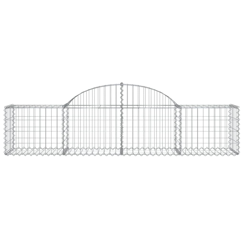 buede gabionkurve 13 stk. 200x50x40/60 cm galvaniseret jern
