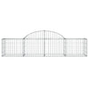 buede gabionkurve 14 stk. 200x50x40/60 cm galvaniseret jern