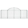 buede gabionkurve 11 stk. 200x50x60/80 cm galvaniseret jern