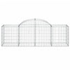 buede gabionkurve 12 stk. 200x50x60/80 cm galvaniseret jern