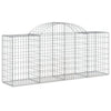 buede gabionkurve 10 stk. 200x50x80/100 cm galvaniseret jern