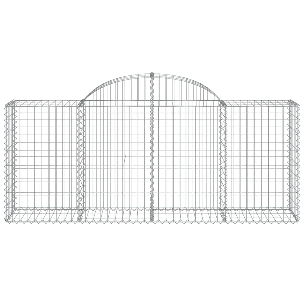 buede gabionkurve 10 stk. 200x50x80/100 cm galvaniseret jern