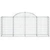 buede gabionkurve 10 stk. 200x50x80/100 cm galvaniseret jern