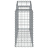buede gabionkurve 10 stk. 200x50x80/100 cm galvaniseret jern