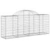 buede gabionkurve 11 stk. 200x50x80/100 cm galvaniseret jern