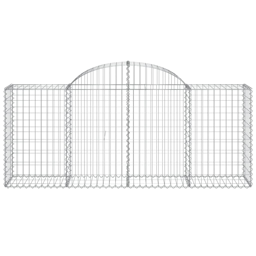 buede gabionkurve 12 stk. 200x50x80/100 cm galvaniseret jern