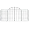 buede gabionkurve 12 stk. 200x50x80/100 cm galvaniseret jern
