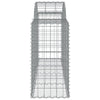 buede gabionkurve 12 stk. 200x50x80/100 cm galvaniseret jern