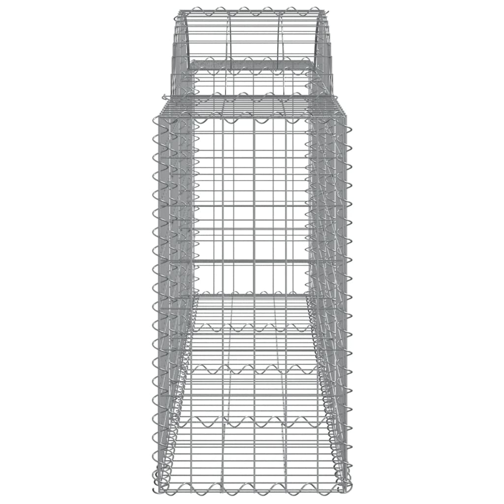 buede gabionkurve 14 stk. 200x50x80/100 cm galvaniseret jern