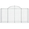 buede gabionkurve 10 stk. 200x50x100/120 cm galvaniseret jern
