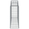 buede gabionkurve 10 stk. 200x50x100/120 cm galvaniseret jern