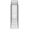 buede gabionkurve 9 stk. 200x50x120/140 cm galvaniseret jern