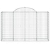 buede gabionkurve 10 stk. 200x50x120/140 cm galvaniseret jern