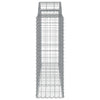buede gabionkurve 10 stk. 200x50x120/140 cm galvaniseret jern