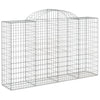 buede gabionkurve 11 stk. 200x50x120/140 cm galvaniseret jern