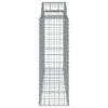 buede gabionkurve 12 stk. 200x50x120/140 cm galvaniseret jern