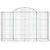 buede gabionkurve 13 stk. 200x50x120/140 cm galvaniseret jern