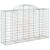 buede gabionkurve 18 stk. 200x50x120/140 cm galvaniseret jern