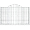 buede gabionkurve 20 stk. 200x50x120/140 cm galvaniseret jern