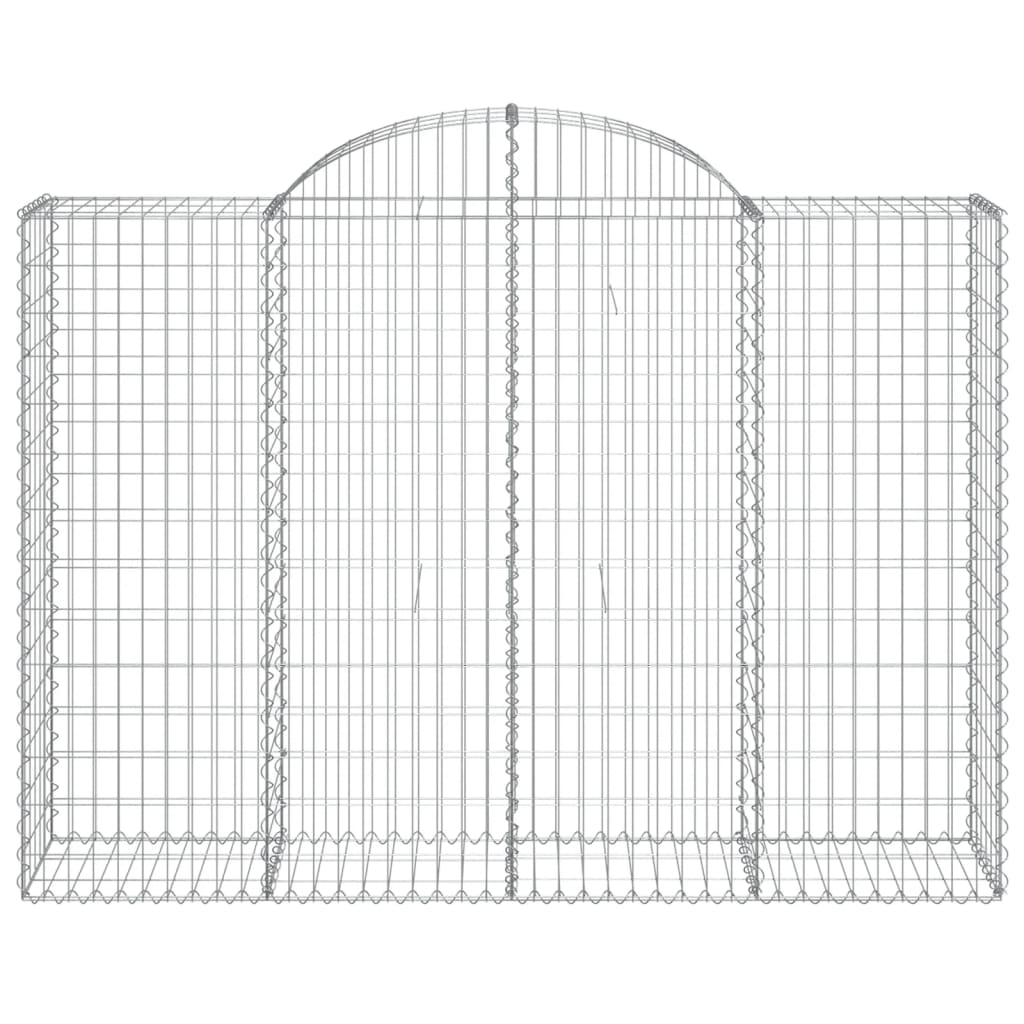 buede gabionkurve 10 stk. 200x50x140/160 cm galvaniseret jern