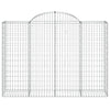 buede gabionkurve 10 stk. 200x50x140/160 cm galvaniseret jern