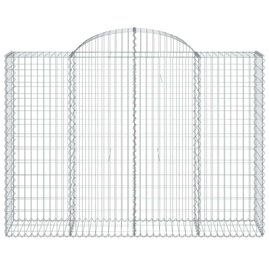buede gabionkurve 11 stk. 200x50x140/160 cm galvaniseret jern