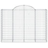 buede gabionkurve 11 stk. 200x50x140/160 cm galvaniseret jern