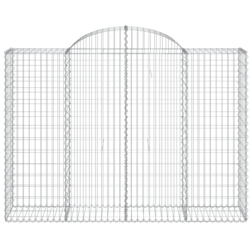 buede gabionkurve 12 stk. 200x50x140/160 cm galvaniseret jern