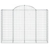 buede gabionkurve 12 stk. 200x50x140/160 cm galvaniseret jern