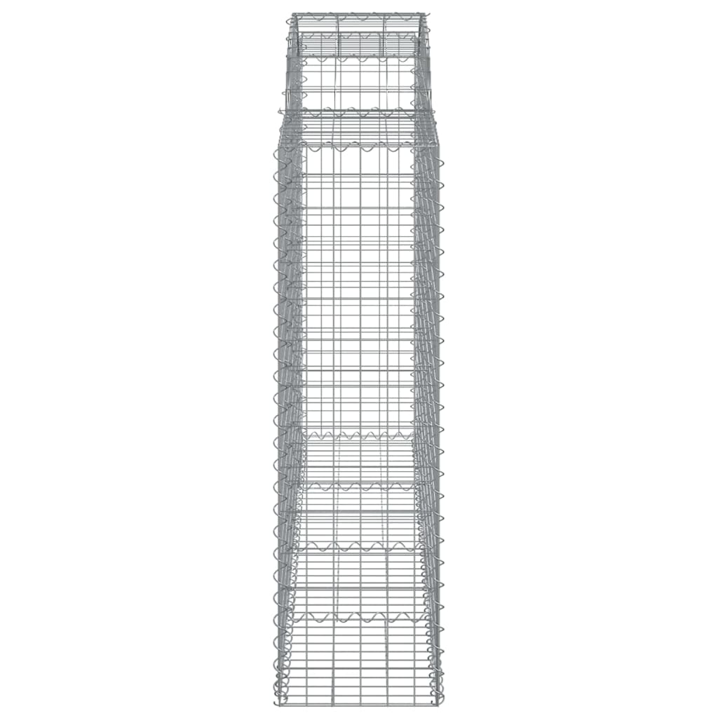 buede gabionkurve 12 stk. 200x50x140/160 cm galvaniseret jern