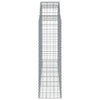 buede gabionkurve 12 stk. 200x50x140/160 cm galvaniseret jern